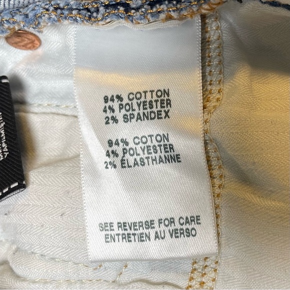 7 For All Mankind High Waist Ankle Skinny Jeans With Destroy Size 27 - Picture 6 of 12